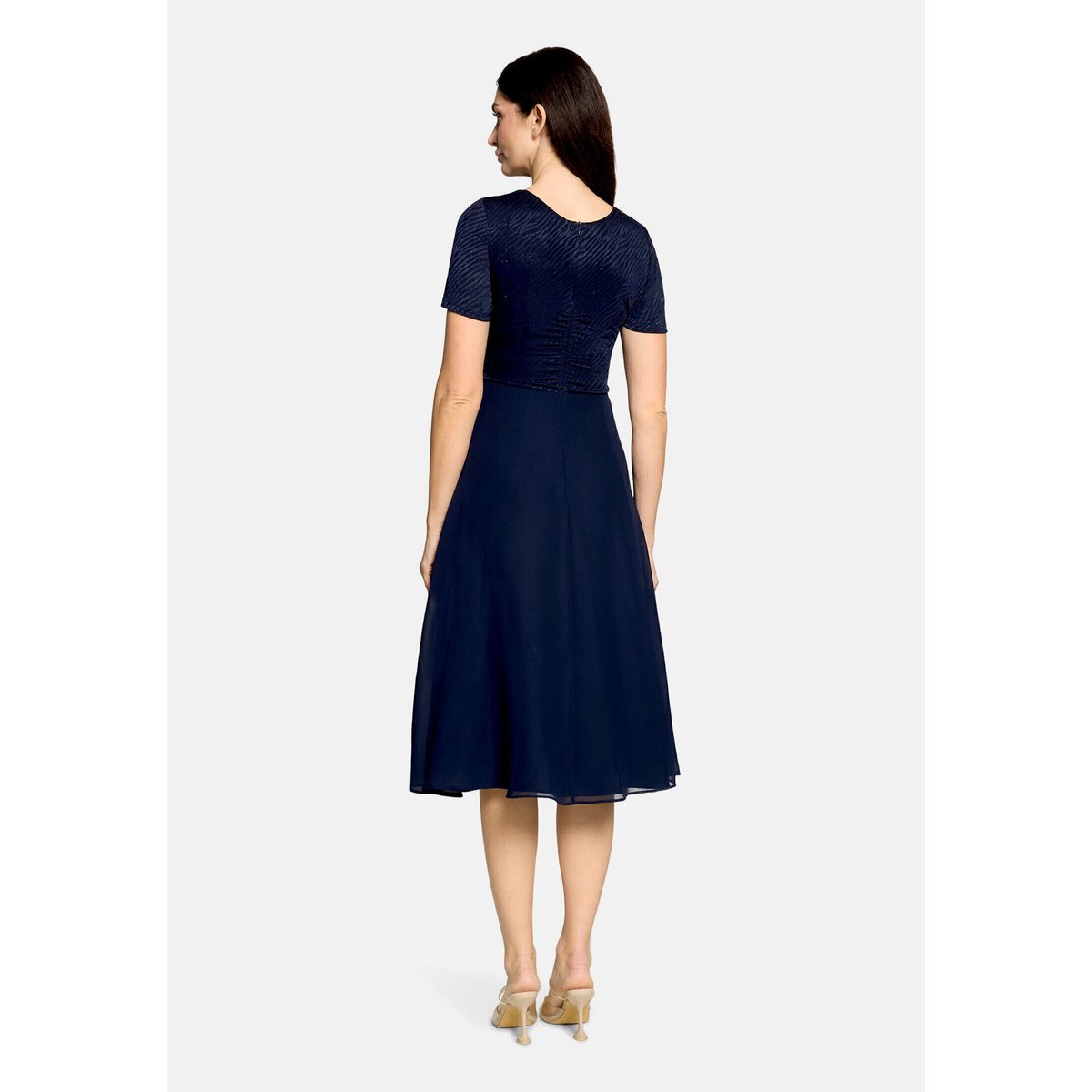 Robe de cocktail au look scintillant patch dark blue/dark blue, VERA MONT