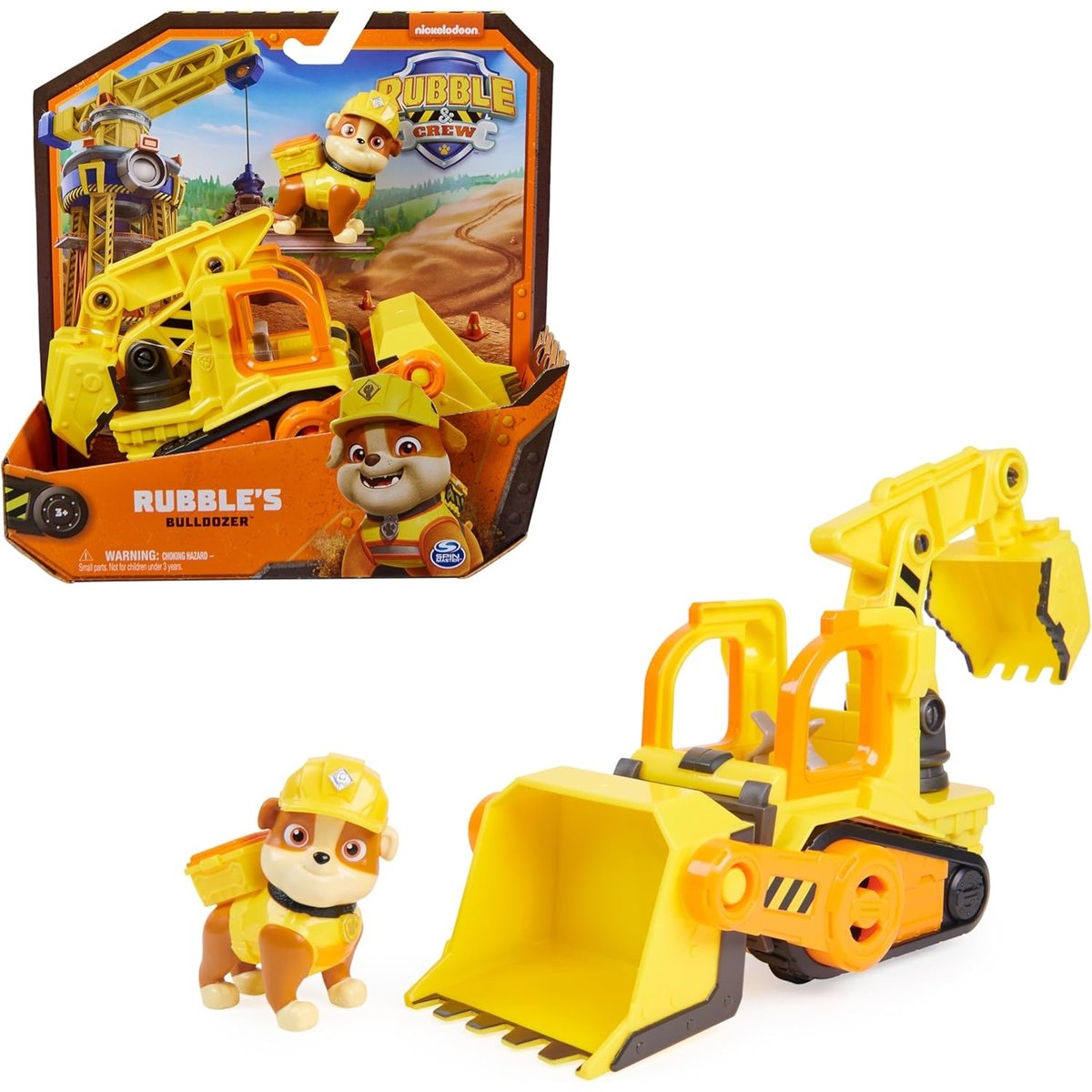 Rubble & Crew - Véhicule Rubble solide jaune, SPIN MASTER