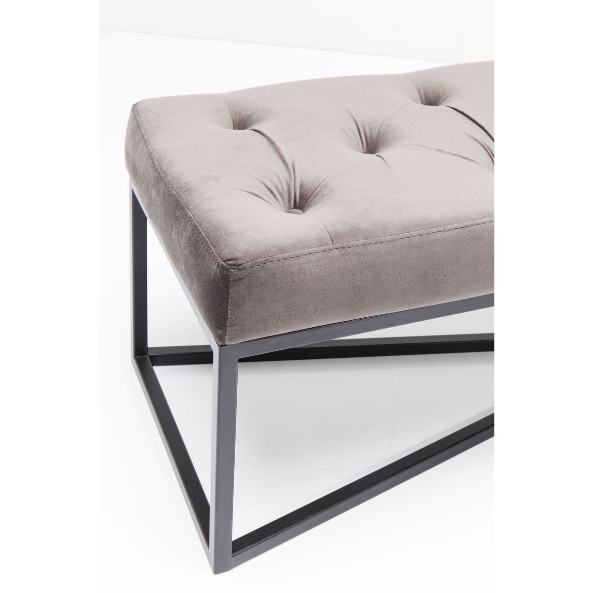 Banc en velours, CROSSOVER gris, KARE DESIGN