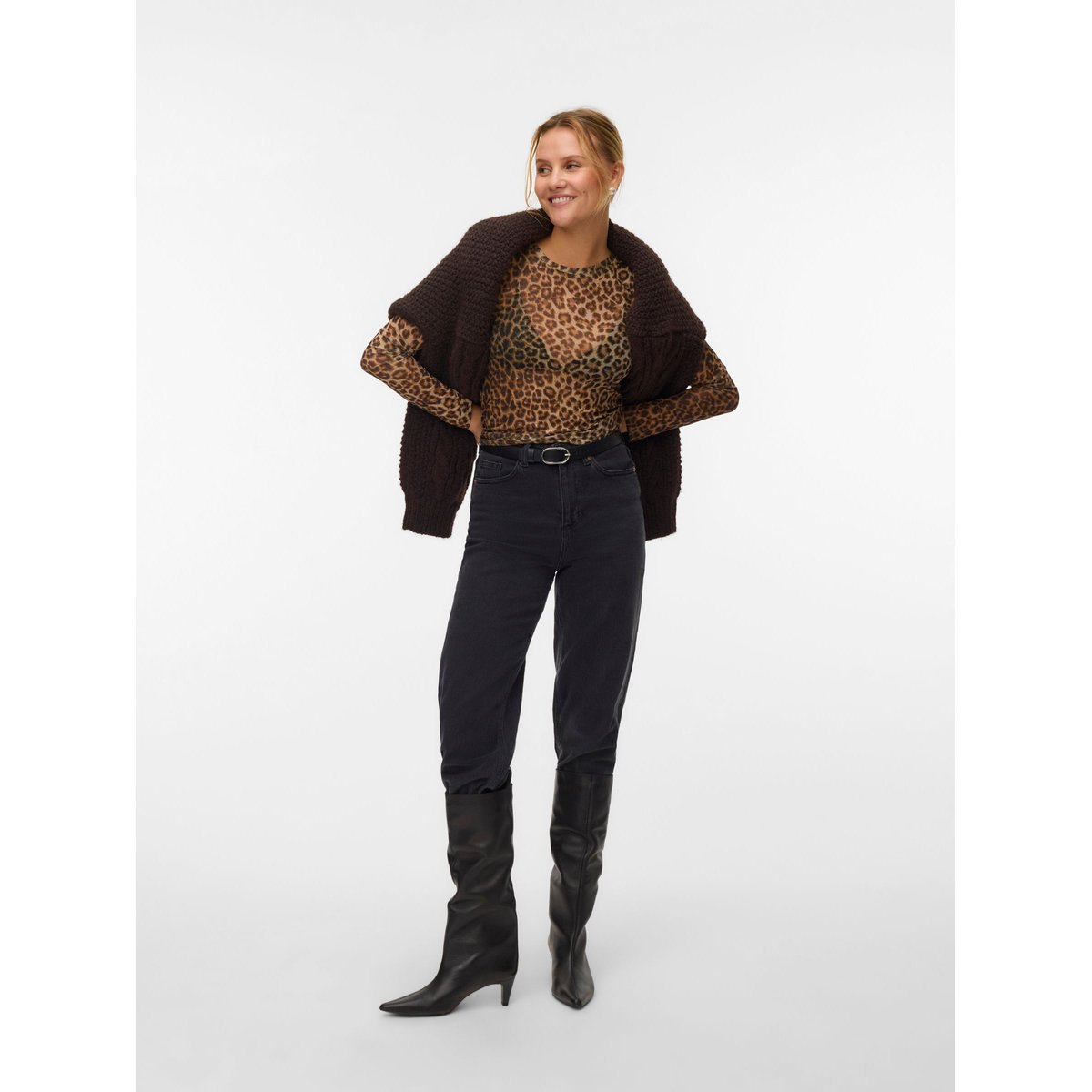 Top silver mink, VERO MODA