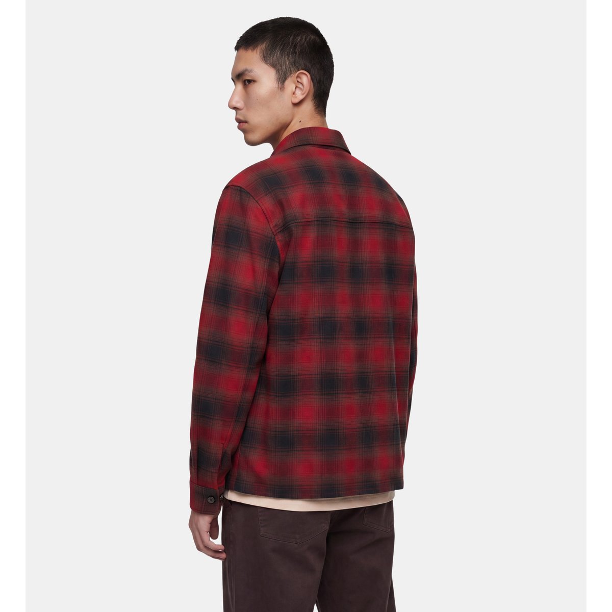 Surchemise toverek 3 coton rouge marron, GALERIES LAFAYETTE