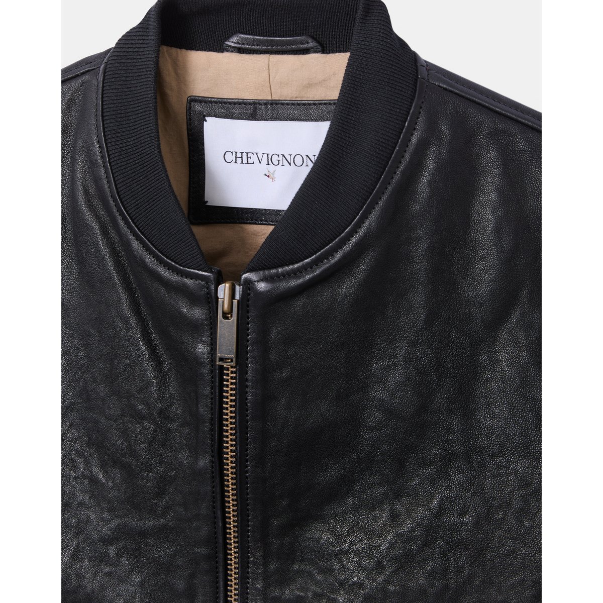 Blouson en cuir EMBER CUIR noir, CHEVIGNON