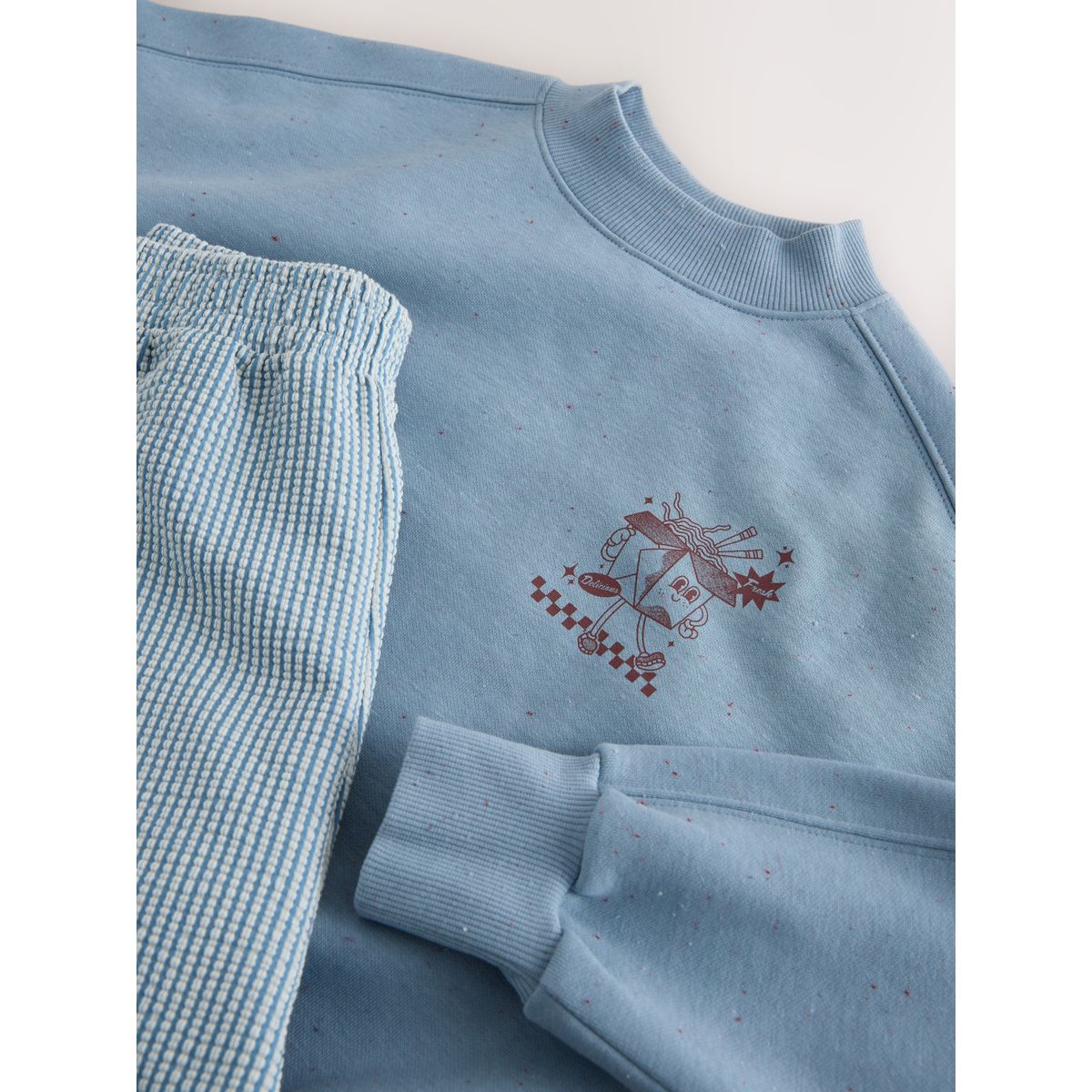 Ensemble sweat et pantalon texturé bleu, NEXT