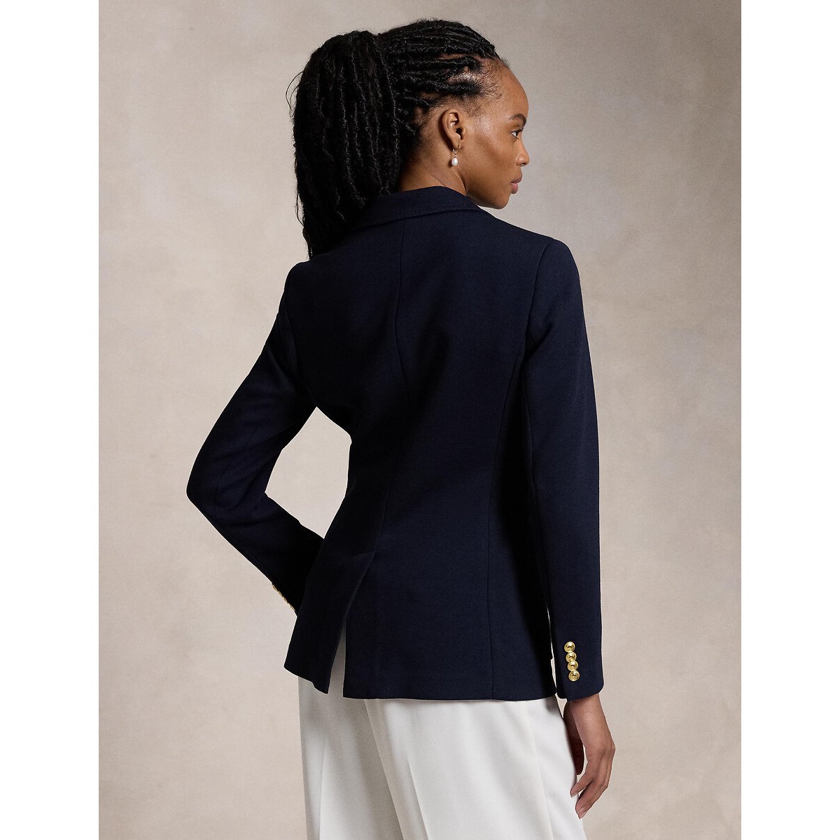 Veste blazer avec blason brodé marine, POLO RALPH LAUREN