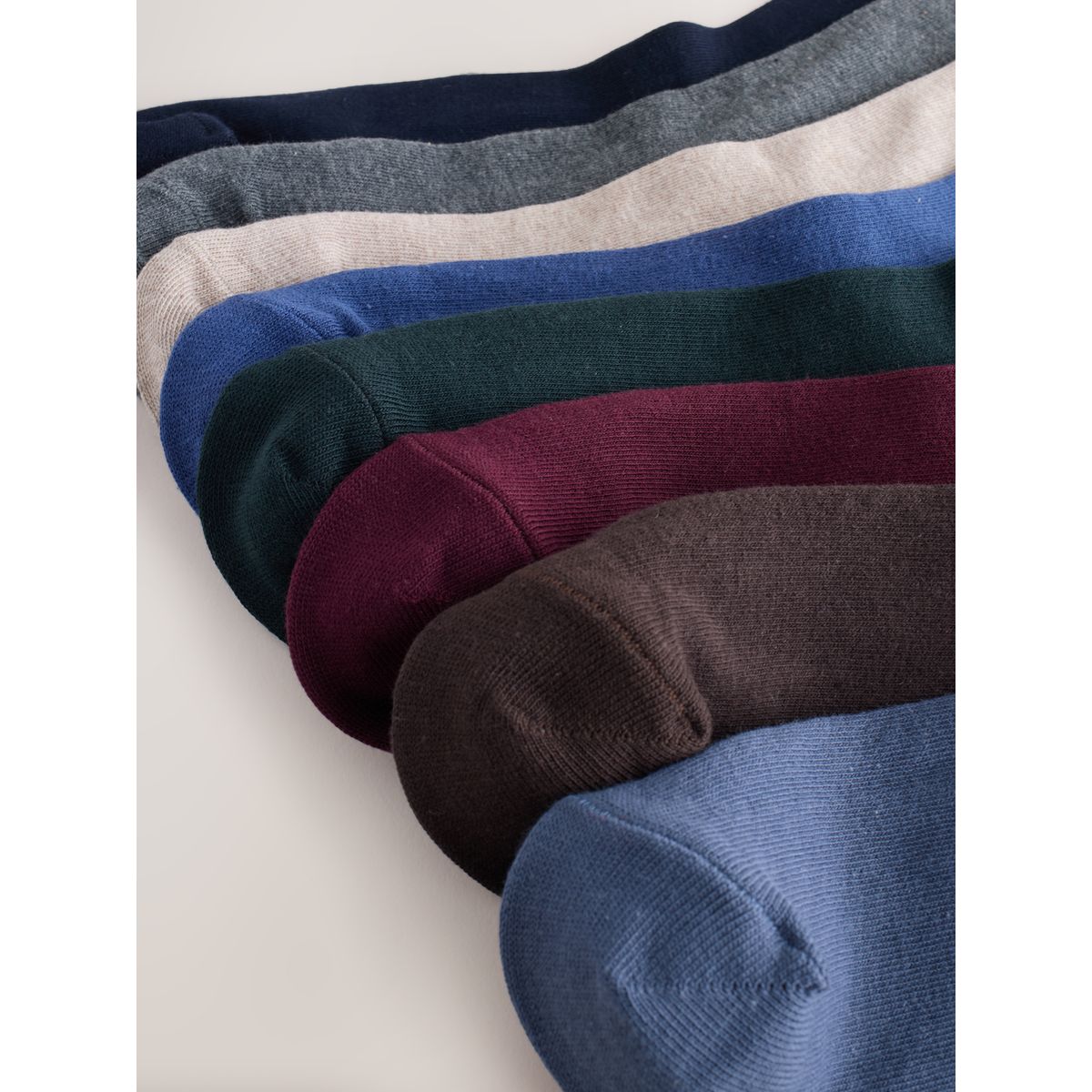 Chaussettes fraîcheur brodées bleu/gris/vert, NEXT