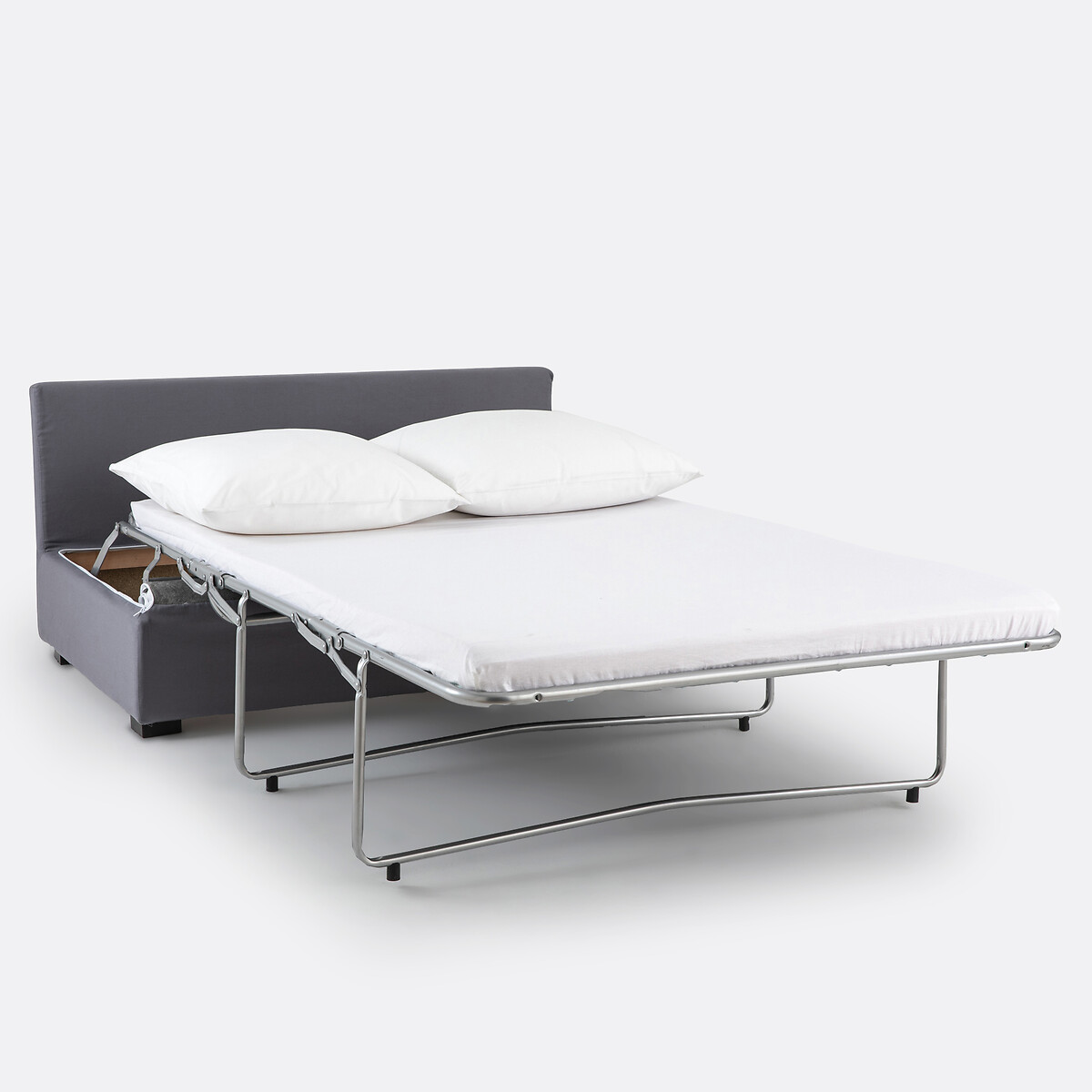 Sofá-cama, em algodão, Robin cinzento claro, SO'HOME