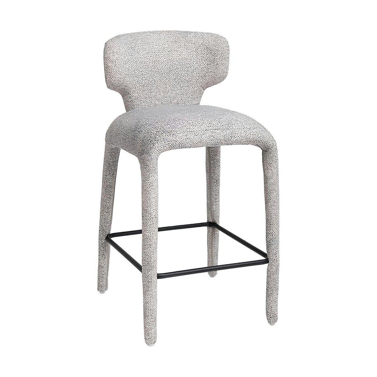 Tabouret de bar en tissu (lot de 2) TULSA gris, PIER IMPORT