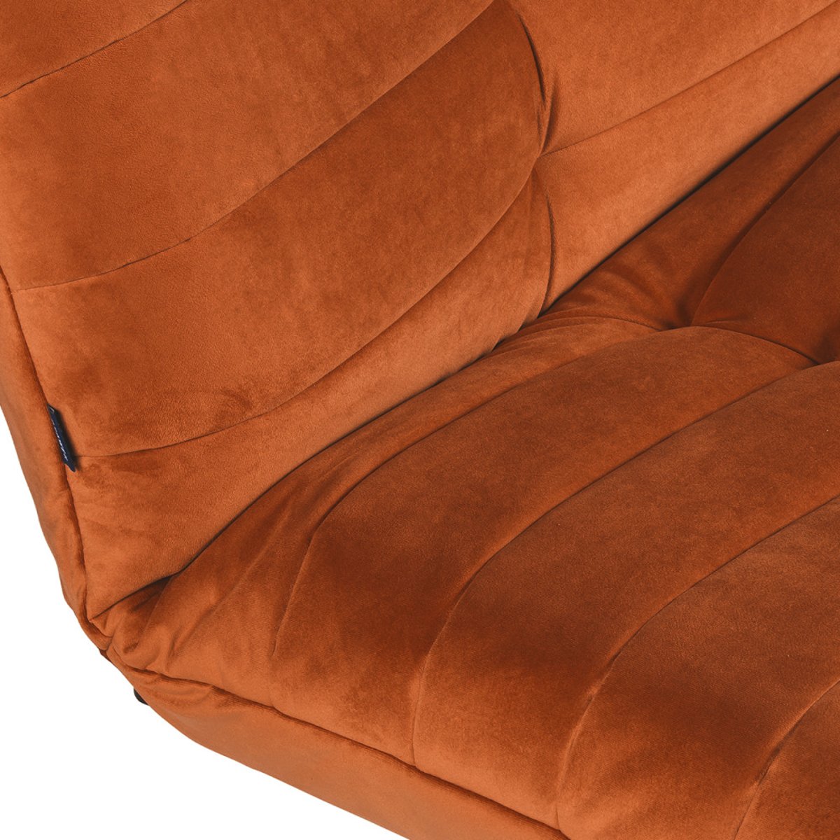 Canapé convertible 3 places en velours- TOMMY rouille, DRAWER
