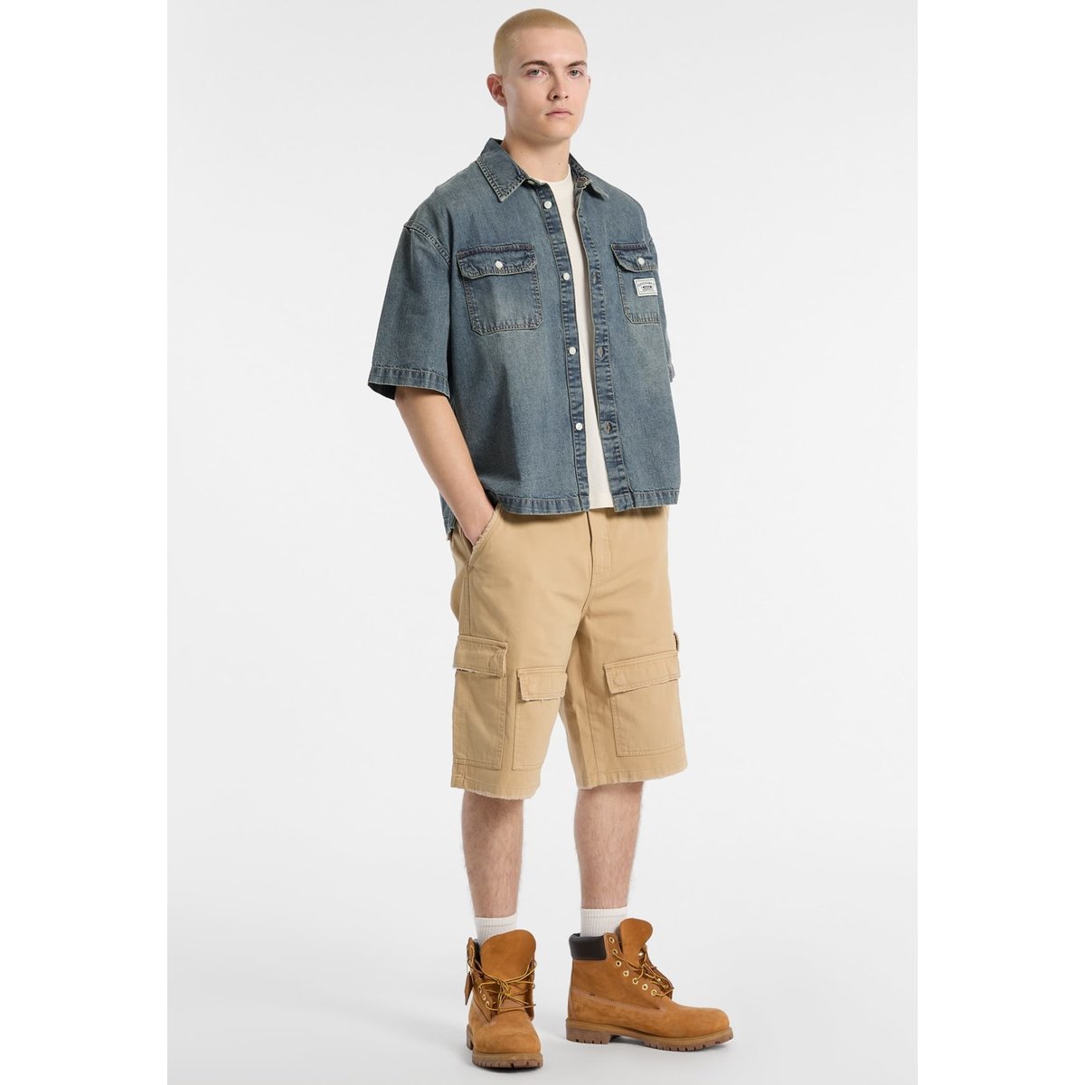 Short Cargo En Twill marron, GUESS