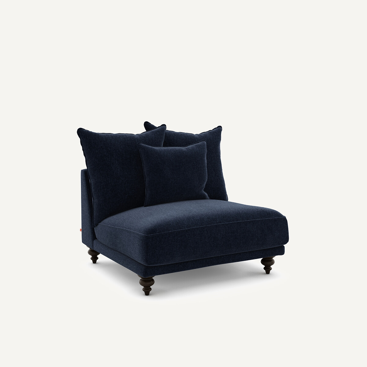 Chauffeuse velours chenille, Lazare bleu de minuit, AM.PM