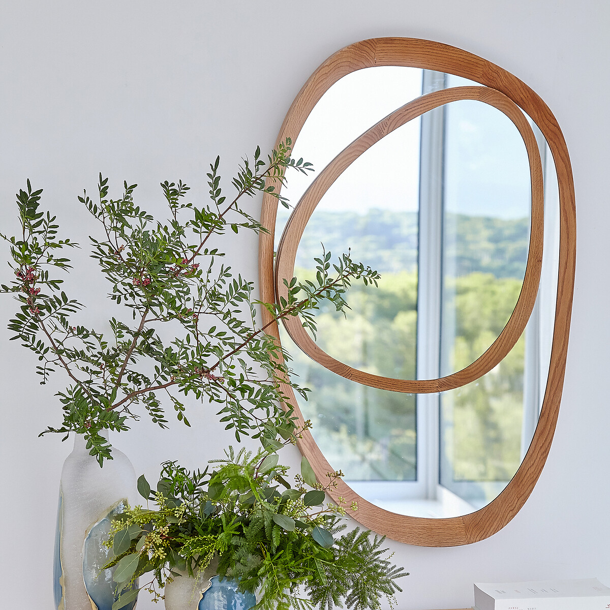 Miroir asymétrique, cadre en chêne H100 cm, Belize naturel, AM.PM