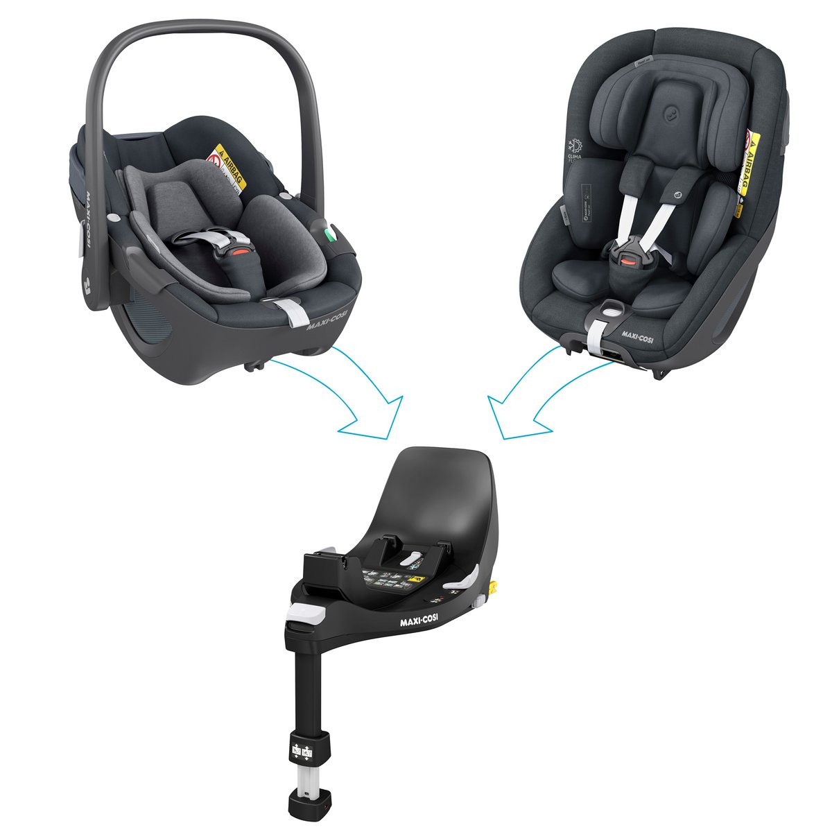 Embase pivotante FamilyFix 360 - 360° noir, MAXI COSI