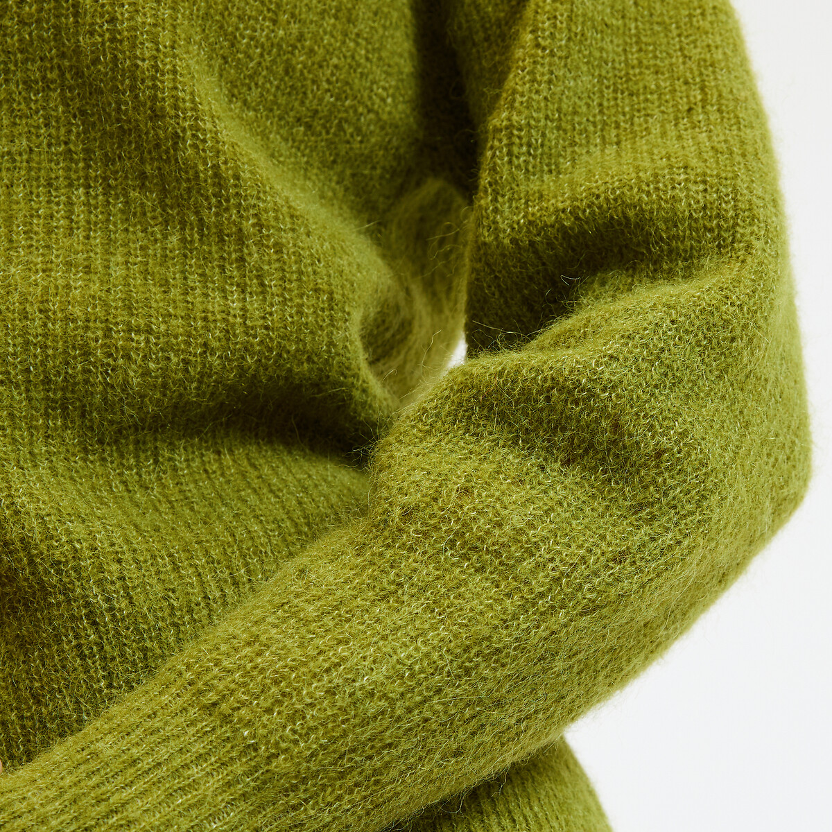 Jersey de cuello alto en mezcla de alpaca ARISTIDE Signature caqui, LA REDOUTE COLLECTIONS