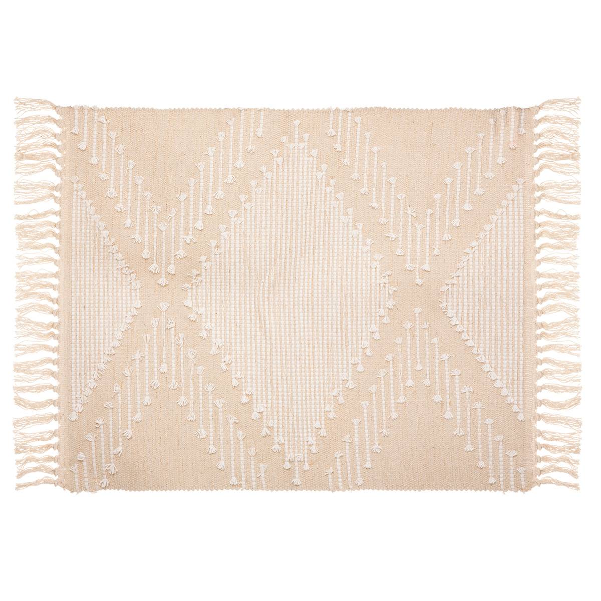 Tapis coton sable cuivre SABBIA multicolore, ATMOSPHERA