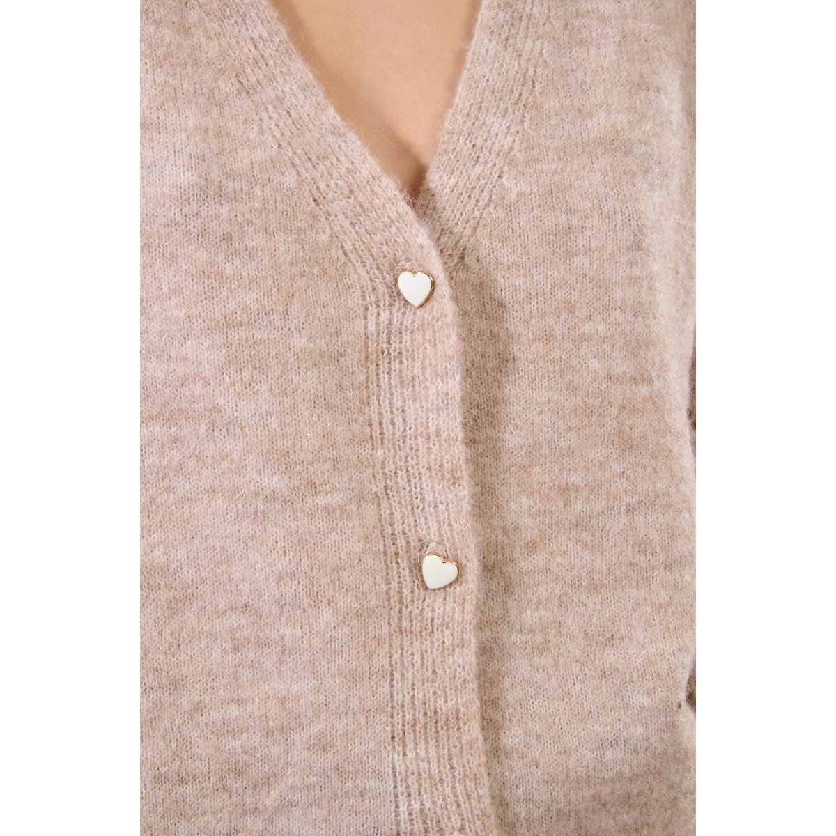 Openwork Cardigan beige, MOLLY BRACKEN