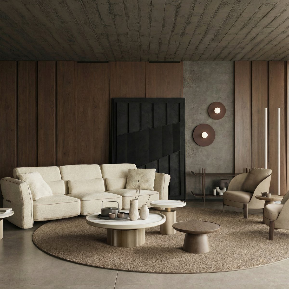 Applique murale Acier Marron G9 1 Ake marron, EDEN