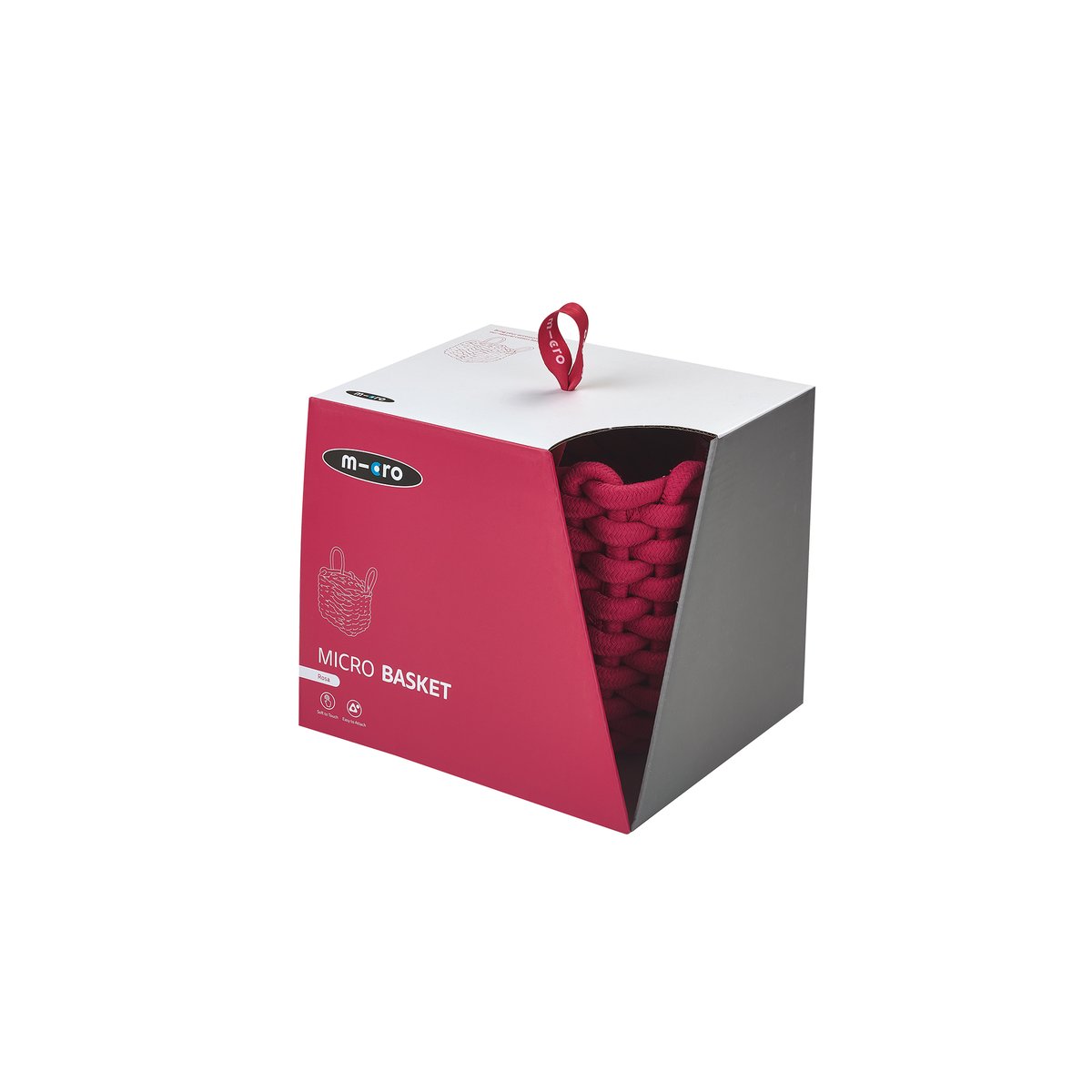 Panier rose pour trottinette rose, MICRO MOBILITY