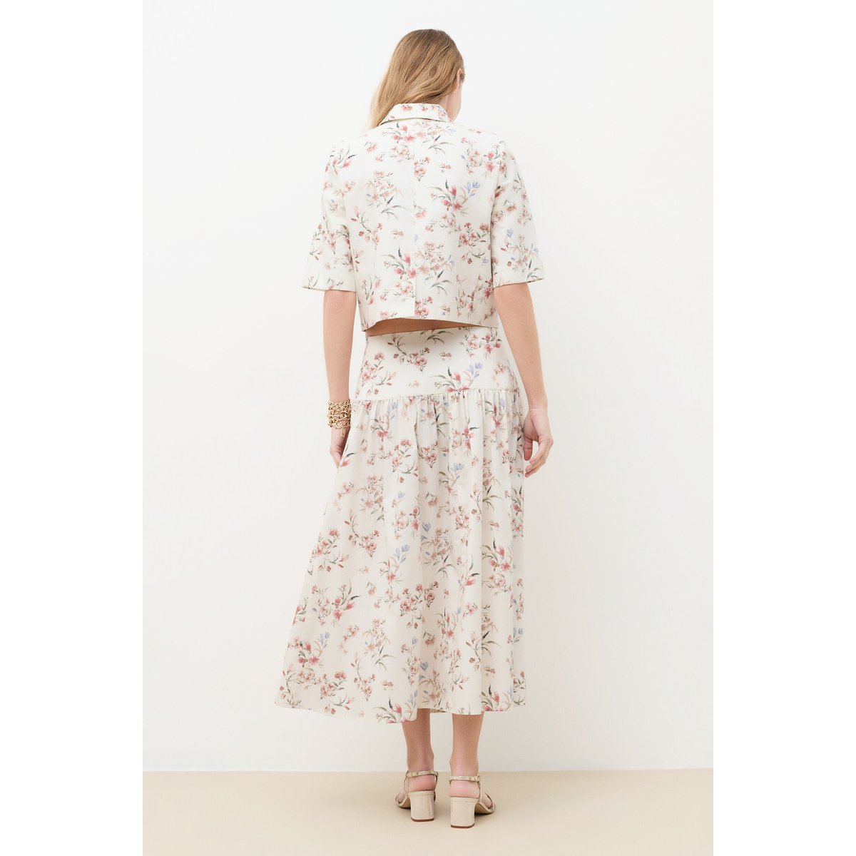 Veste droite col tailleur VESTE VAMP PRINT ivoire, CAROLL