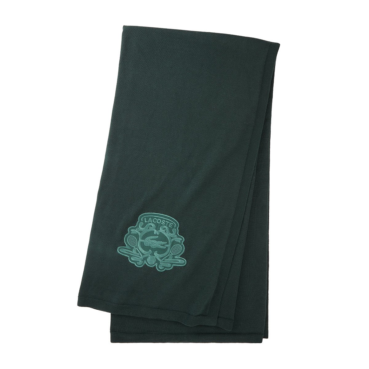 Plaid en coton, L BLASON vert, LACOSTE HOME