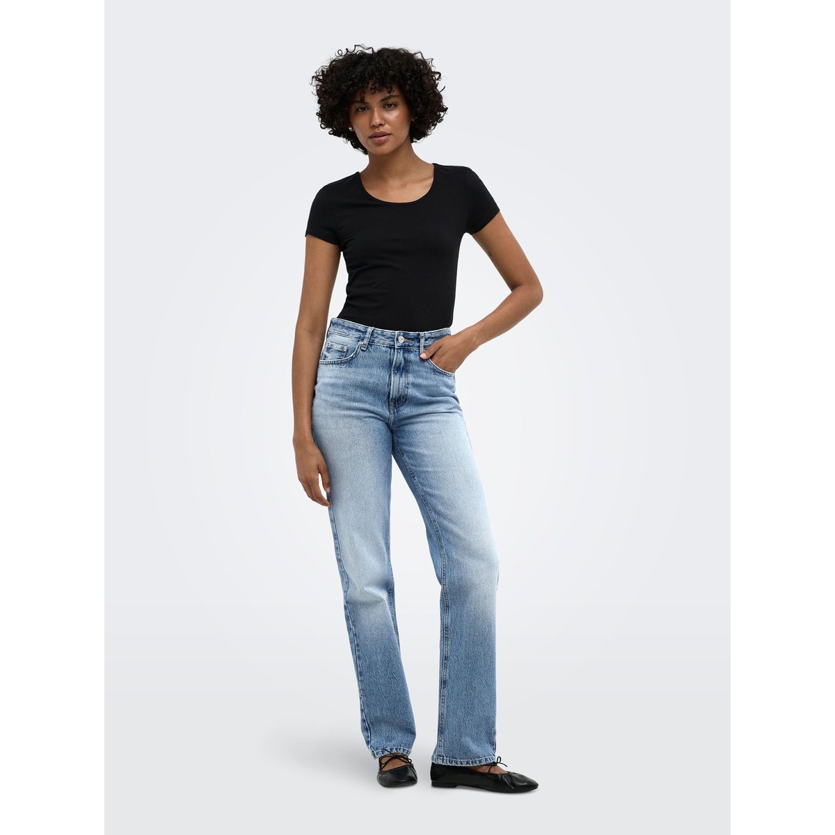 Jean Coupe Droite medium blue denim, ONLY