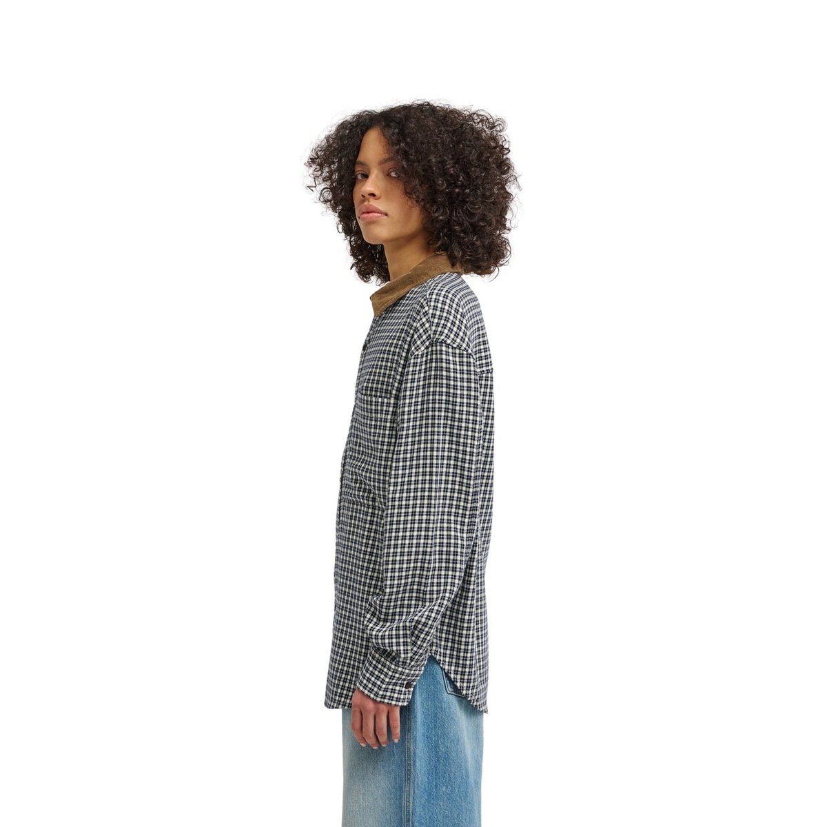 Chemise manches longues FLANNEL bleu gingham checks, ELEMENT