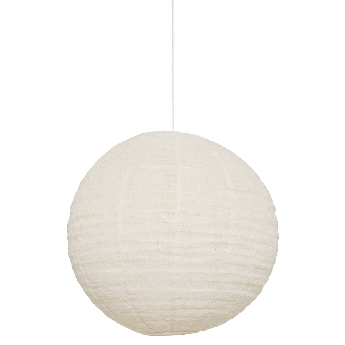 Lanterne boule en lin JORDY blanc, ATMOSPHERA