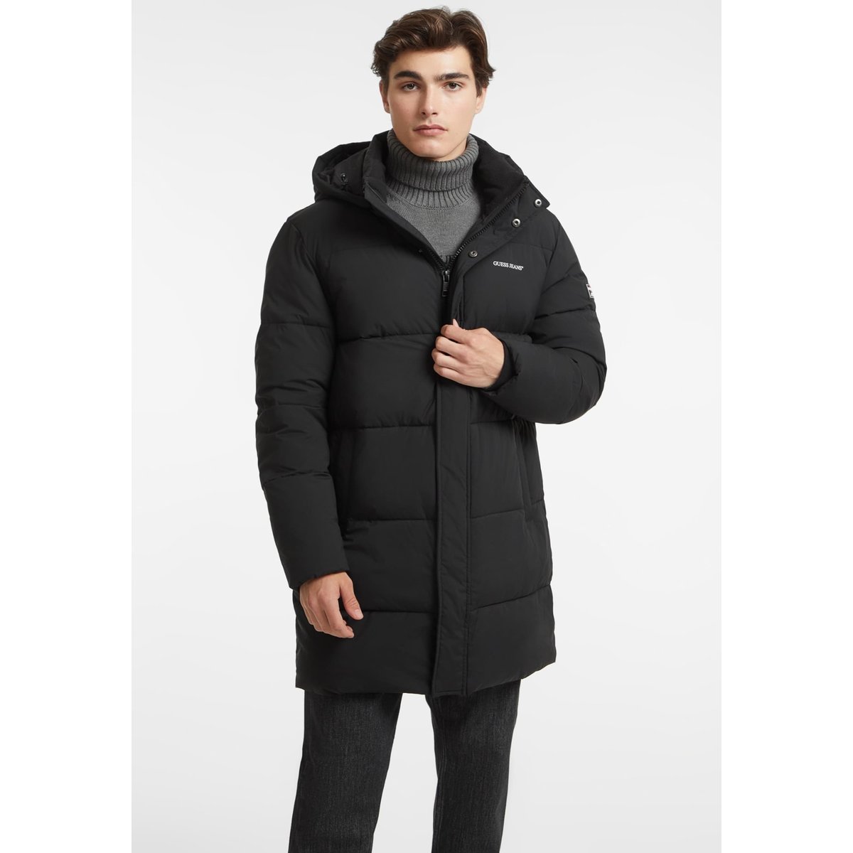 Doudoune Mi-Longue noir, GUESS JEANS