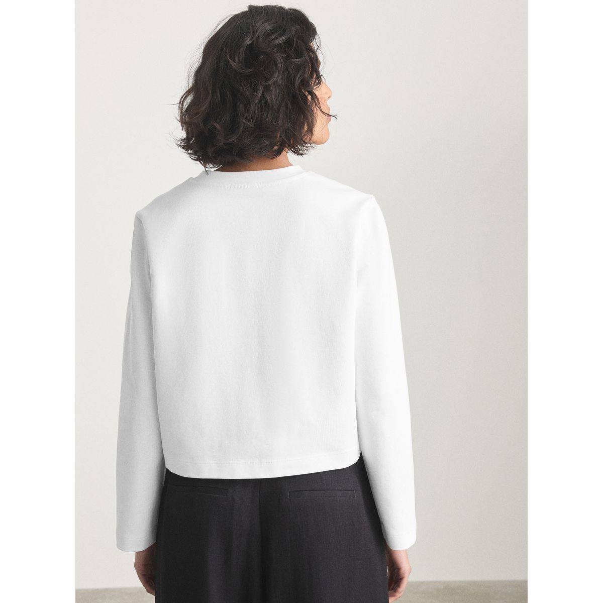 T-shirt court droit en tissu épais blanc, NEXT