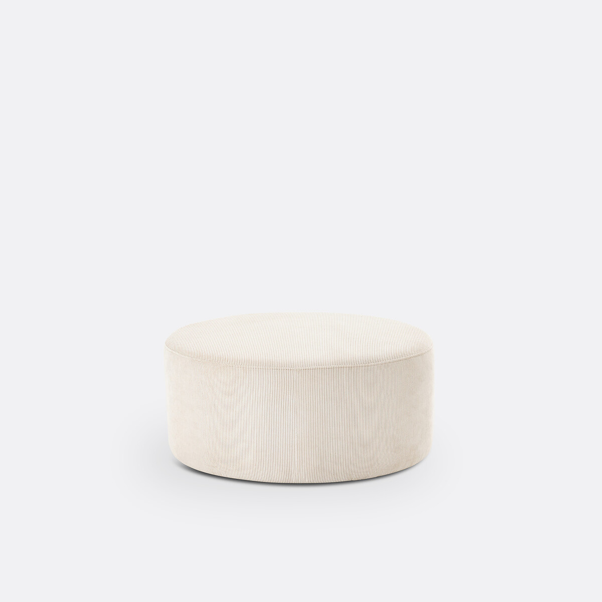 Pouf velours côtelé, Tilly ecru, LA REDOUTE INTERIEURS