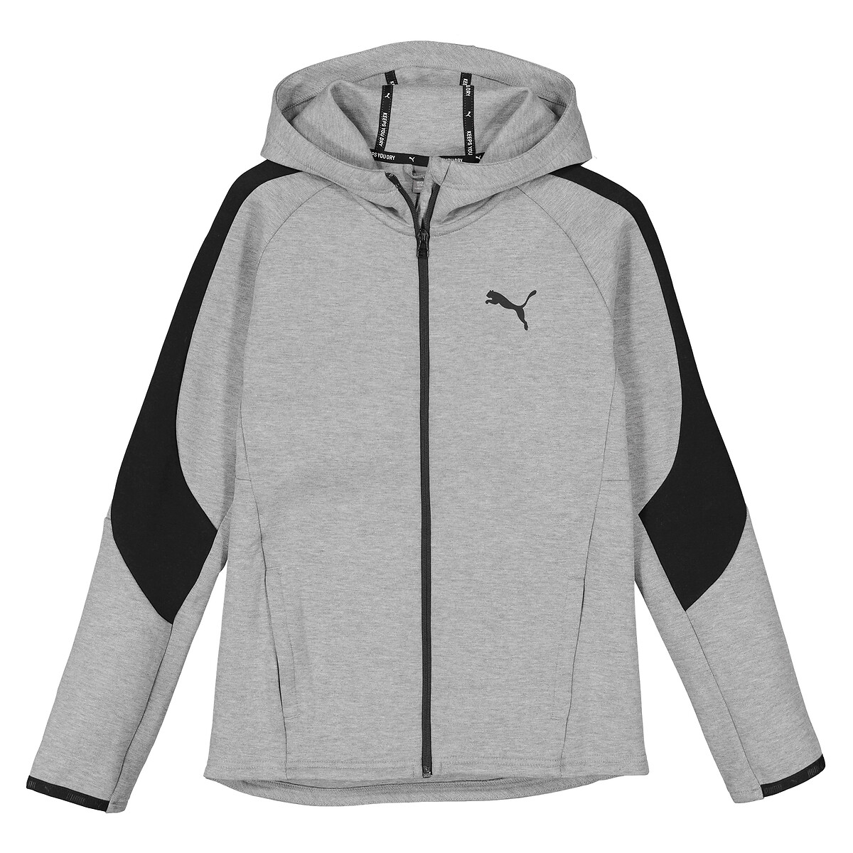 Sweat zippé à capuche Evostripe gris, PUMA