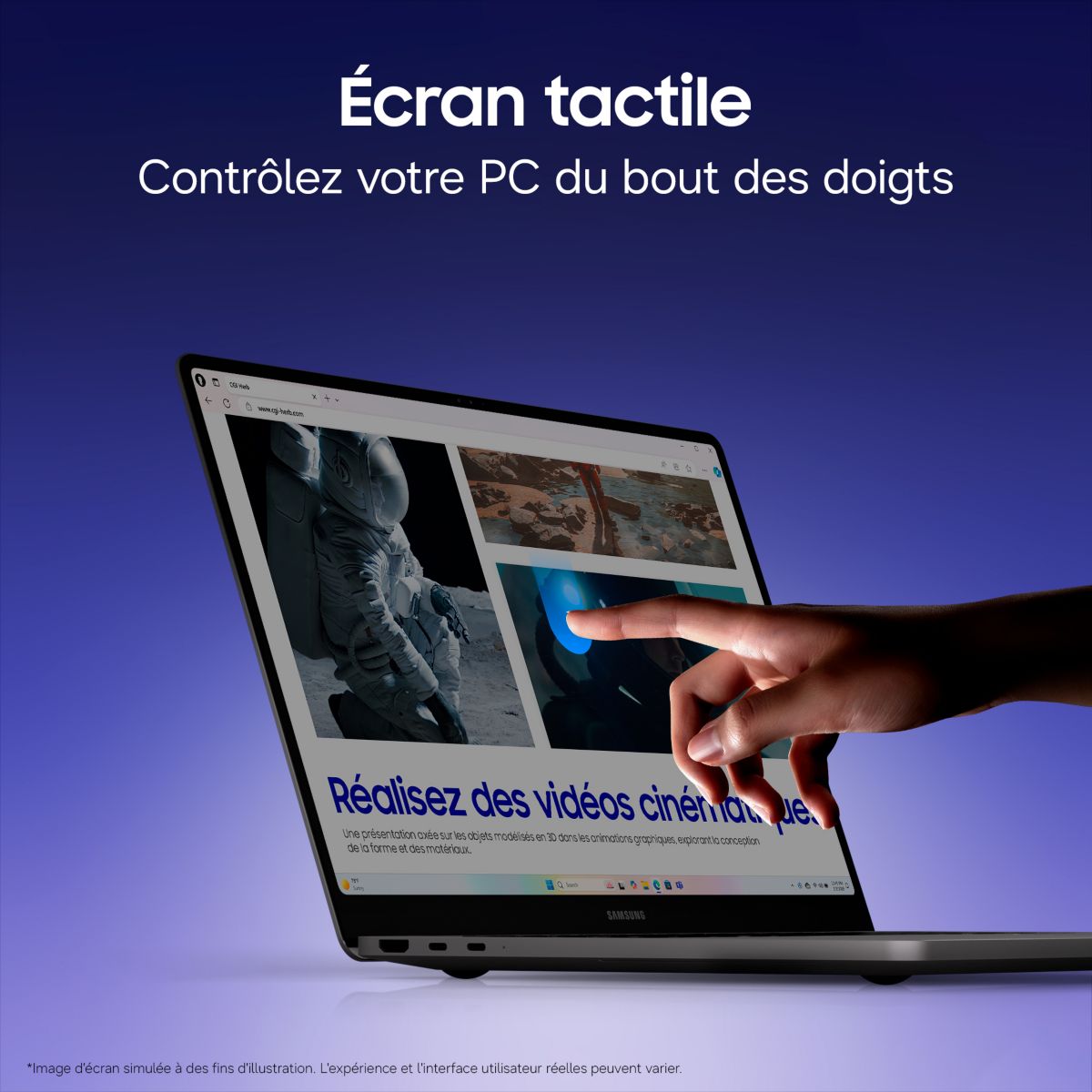 Ordinateur portable GB6 Ultra 16" Tactile AMOLED Intel Core Ultra 7 356H 32 Go RAM LPDDR5x SSD 1 To couleur unique, SAMSUNG