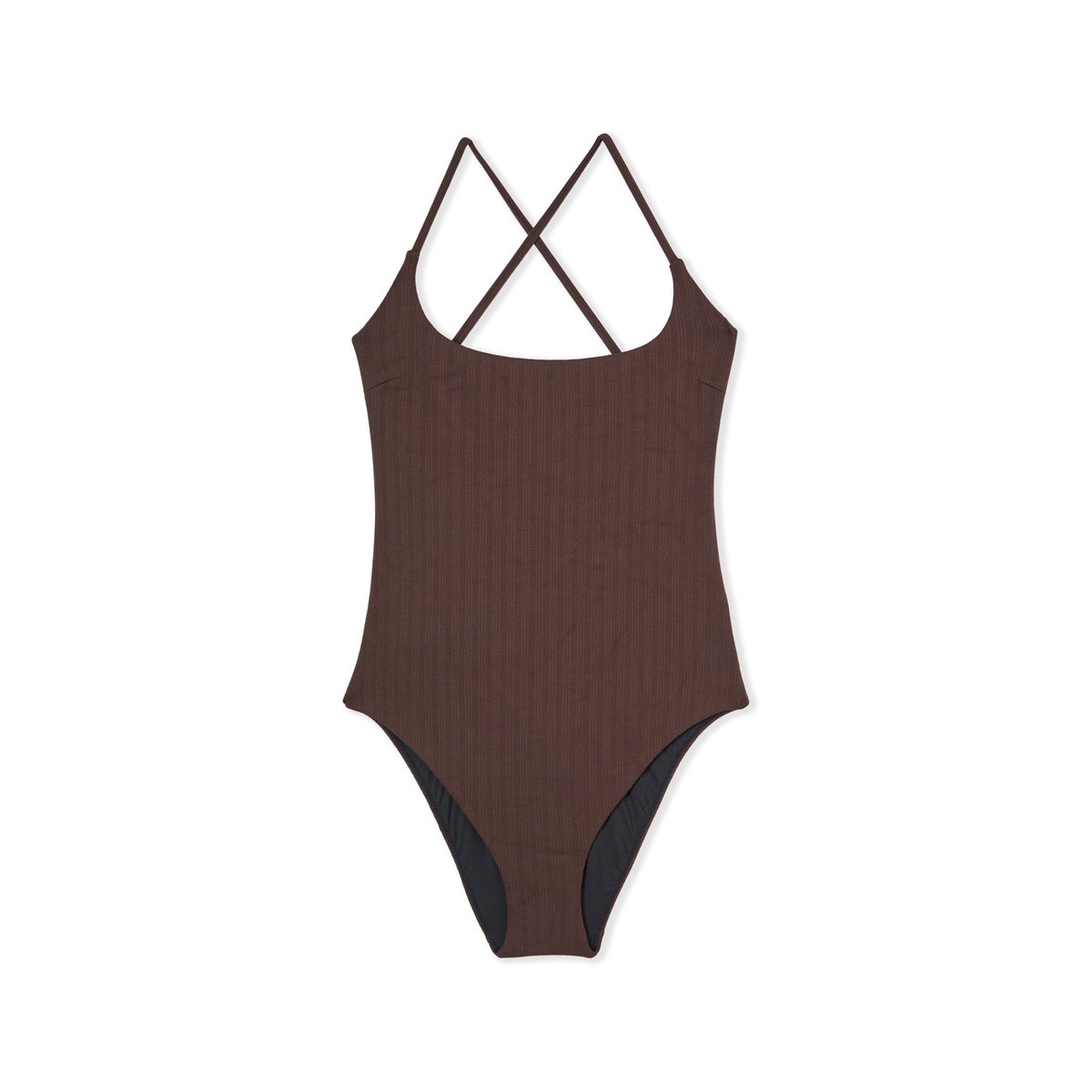 Maillot de bain 1 pièce lacé LIEN D ETE marron, ETAM