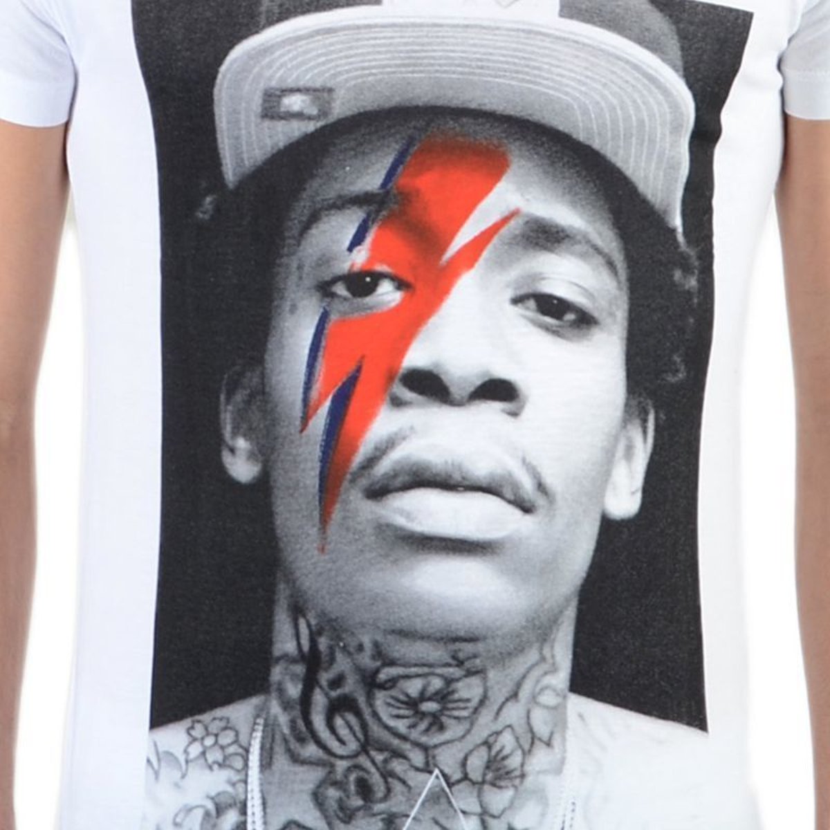 Tee Shirt Wiz Bowie SS Mixte blanc, LITTLE ELEVENPARIS