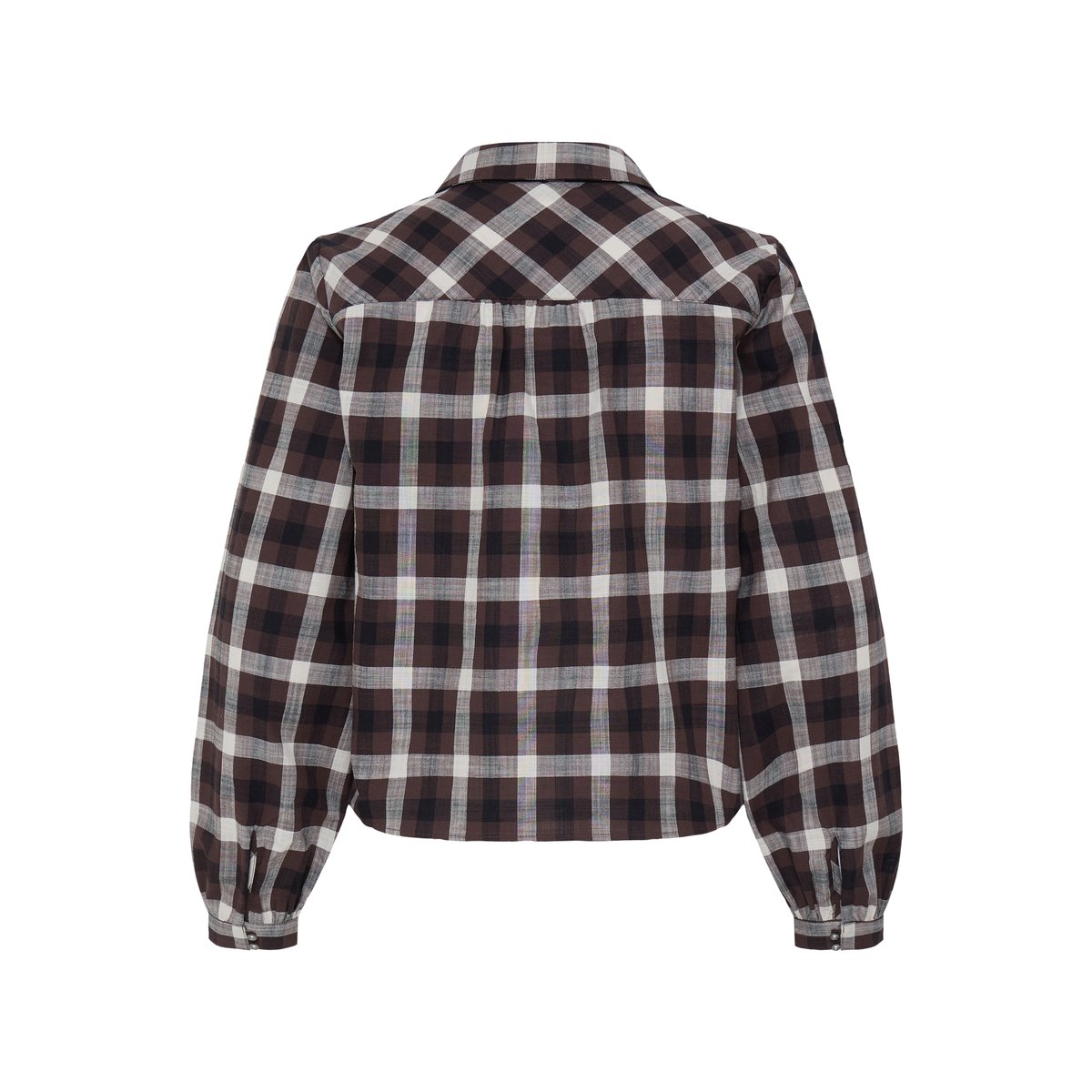 Á manches longues marron java check, B.YOUNG
