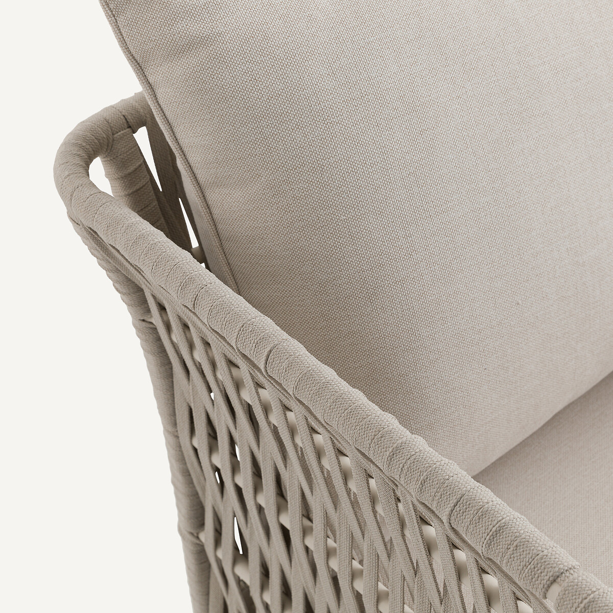 Fauteuil de jardin sangles tressées, Leandra sable, AM.PM