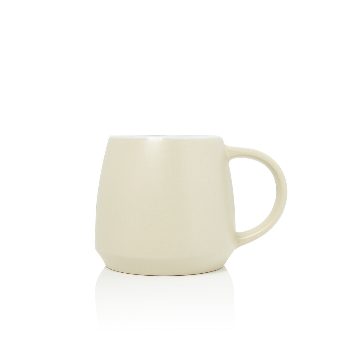 Set of 4 Matte Stone Stoneware Mugs beige, SO'HOME