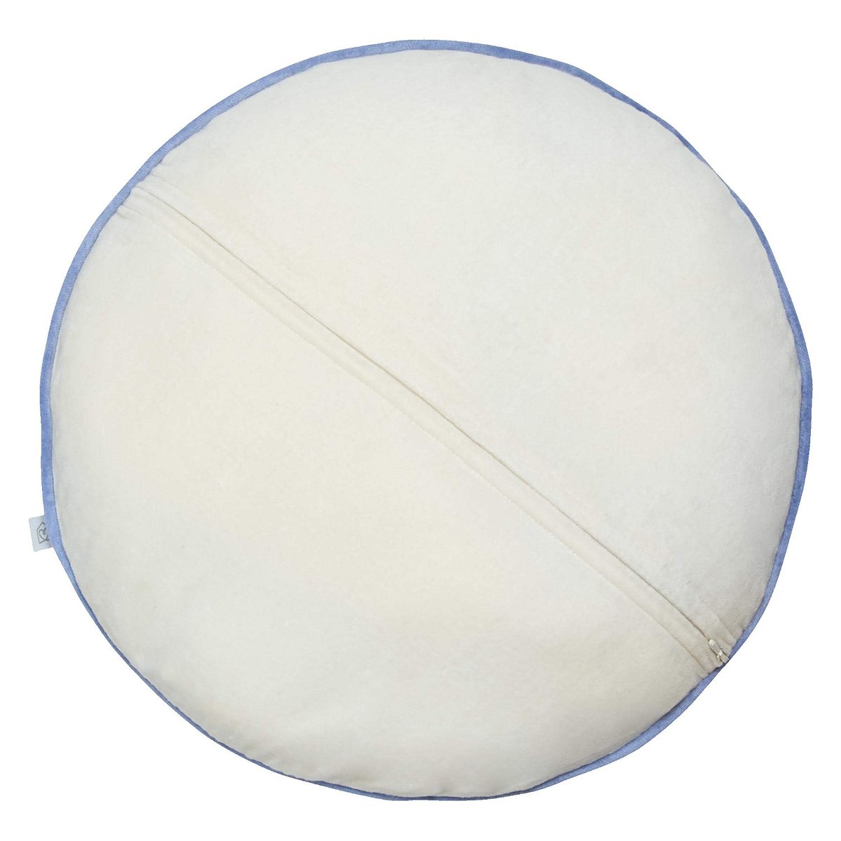 Coussin velours PRUNE violet, bleu ciel, HABITAT