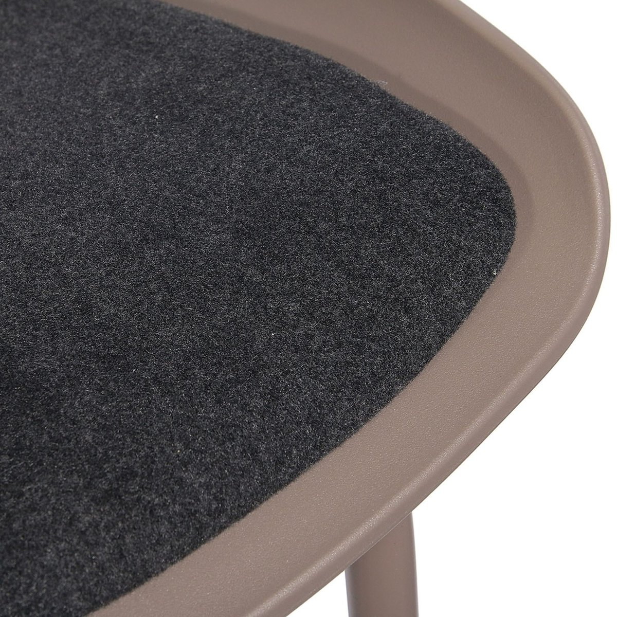 Tabouret de bar design industriel avec coussin rembourré HELLA marron, THE HOME DECO FACTORY