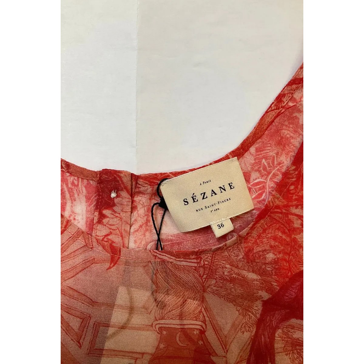 Top sans manche - Très Bon État rouge, SEZANE