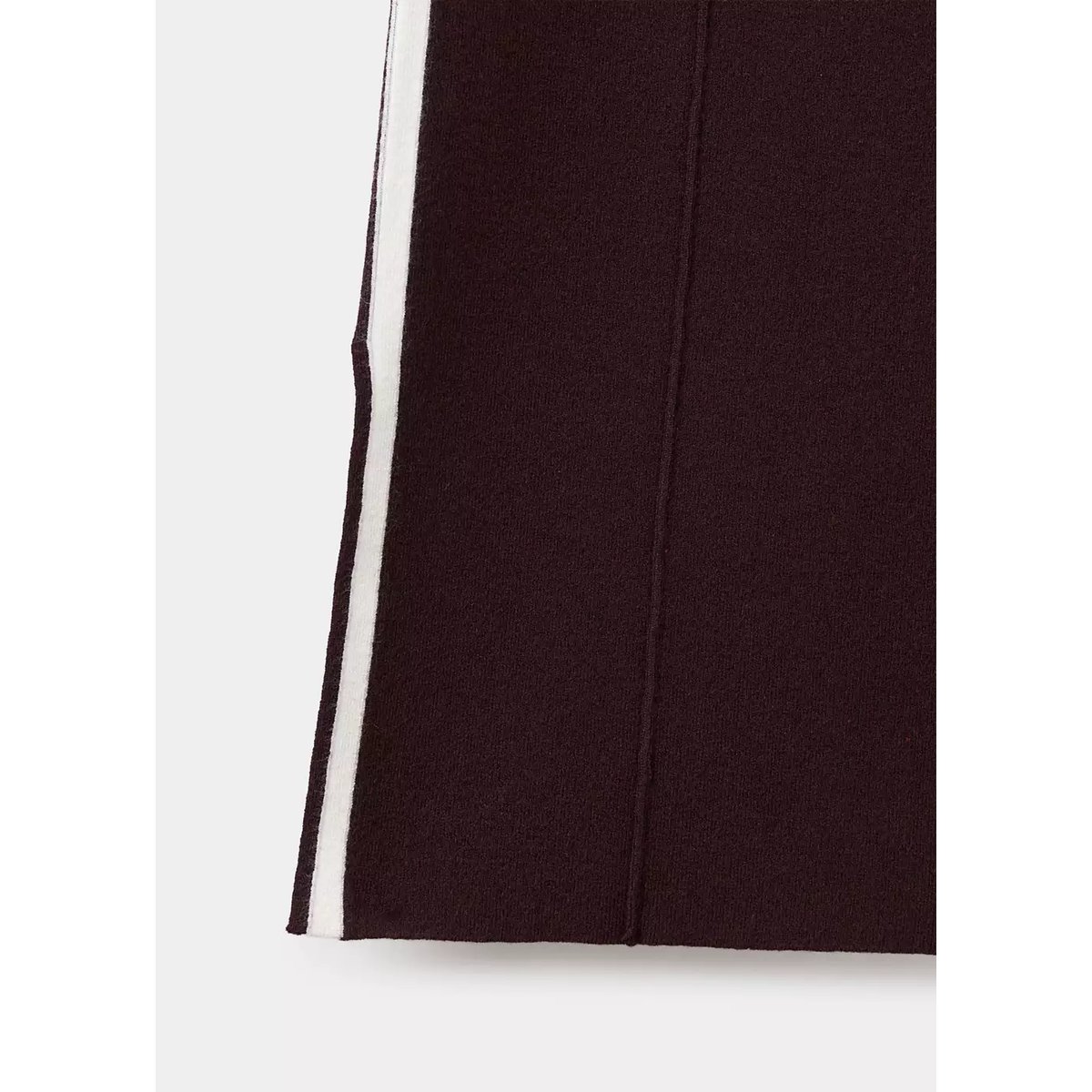 Pantalon maille rayure contrastante chocolat, MANGO