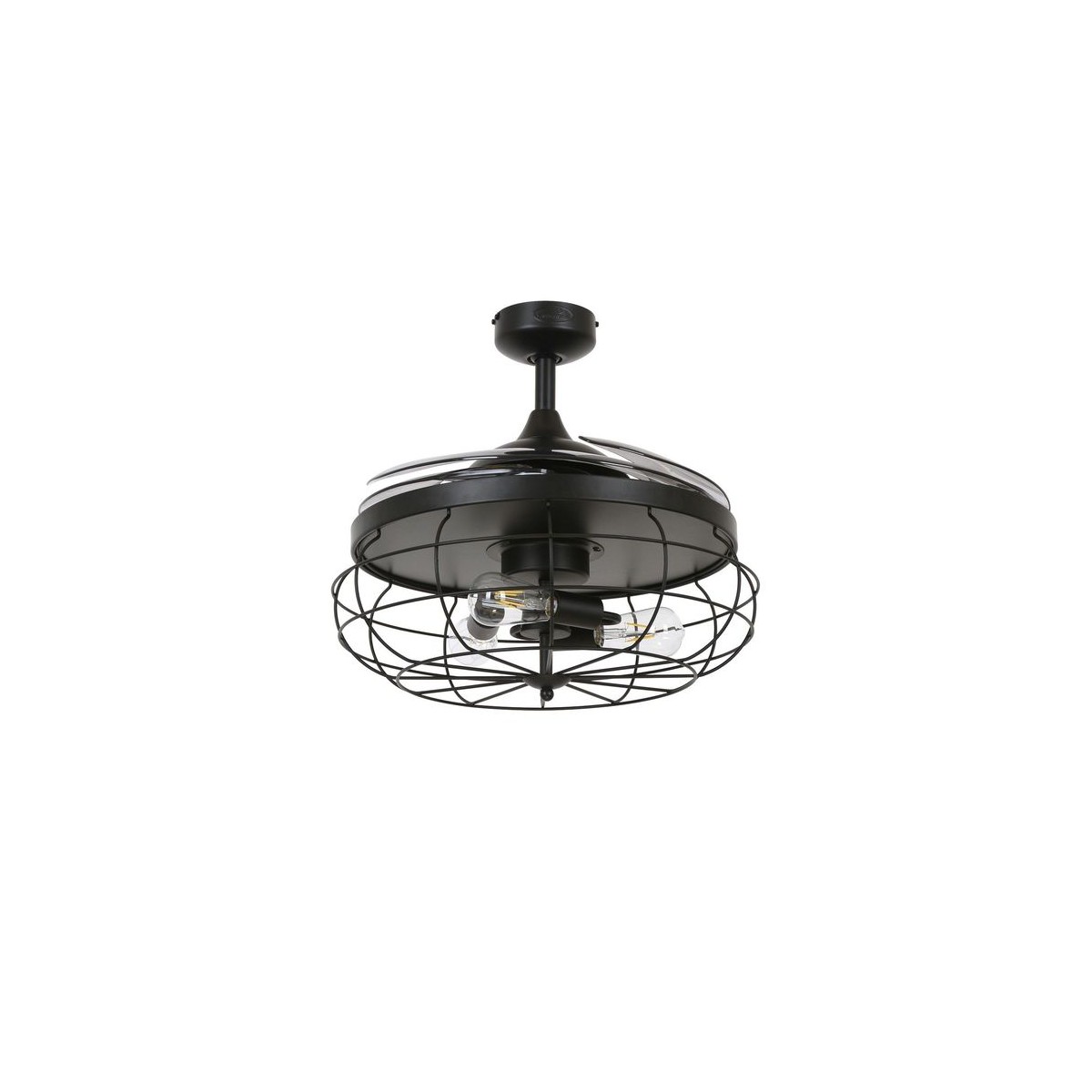 Ventilateur  plafond  INDUSTRI noir -  gris, BOUTICA-DESIGN
