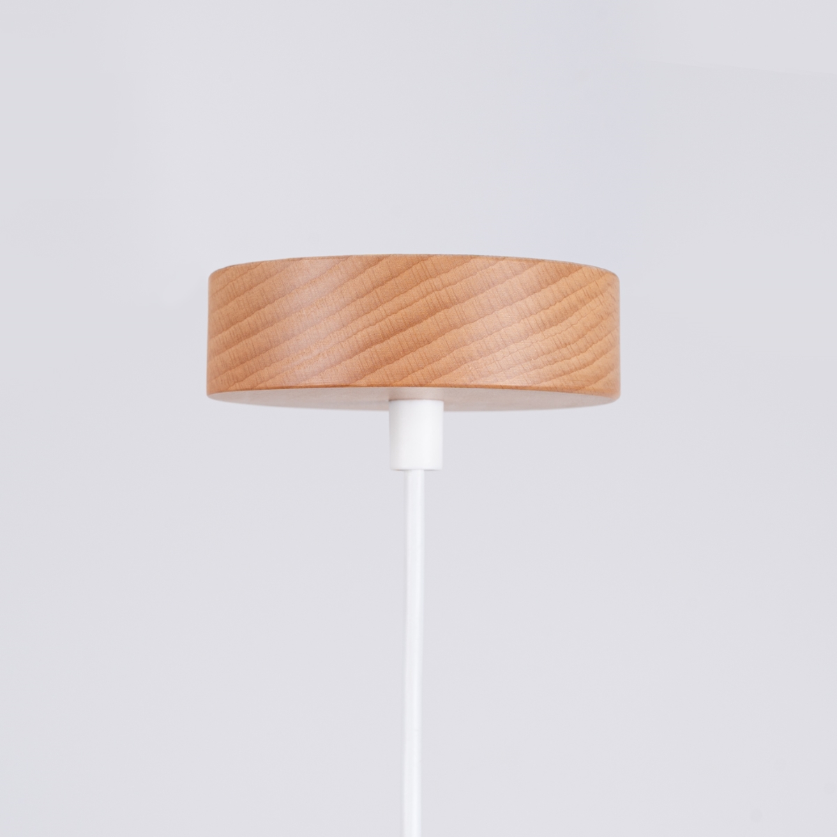 Suspension Bois Blanc/Bois Naturel E27 1 Marion blanc, EDEN