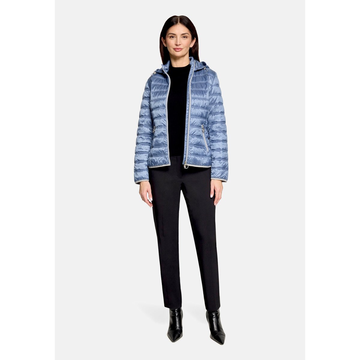 Veste matelassée à capuche amovible stonewash, BETTY BARCLAY