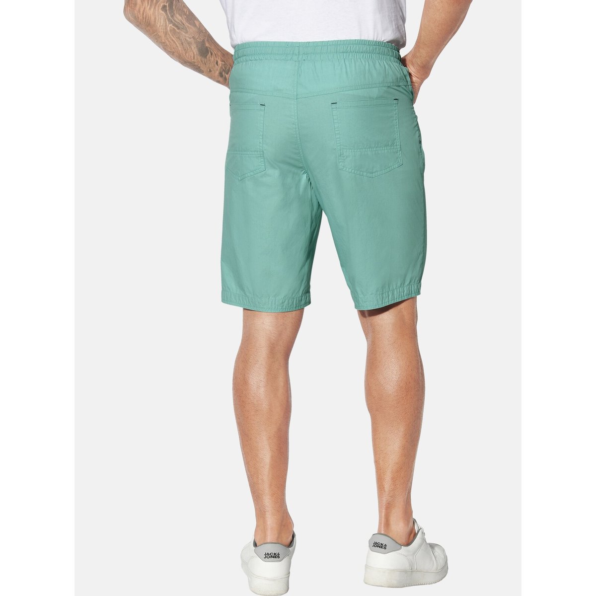 Short élastiqué RAMTAN turquoise, JAN VANDERSTORM