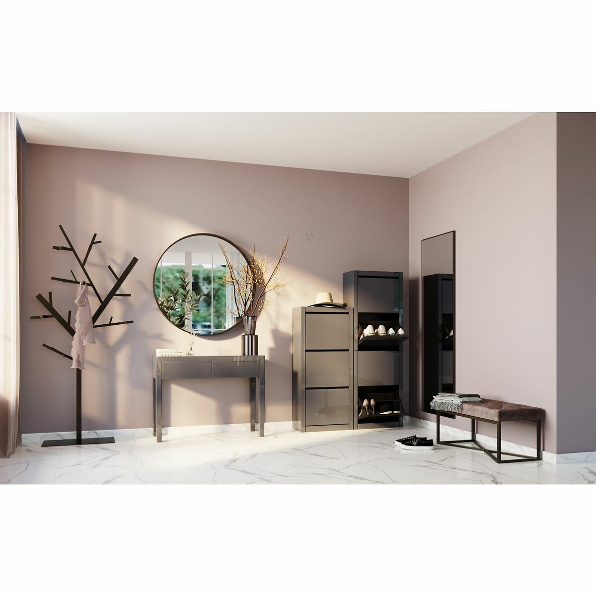 Miroir Bella 180x60cm noir, KARE DESIGN