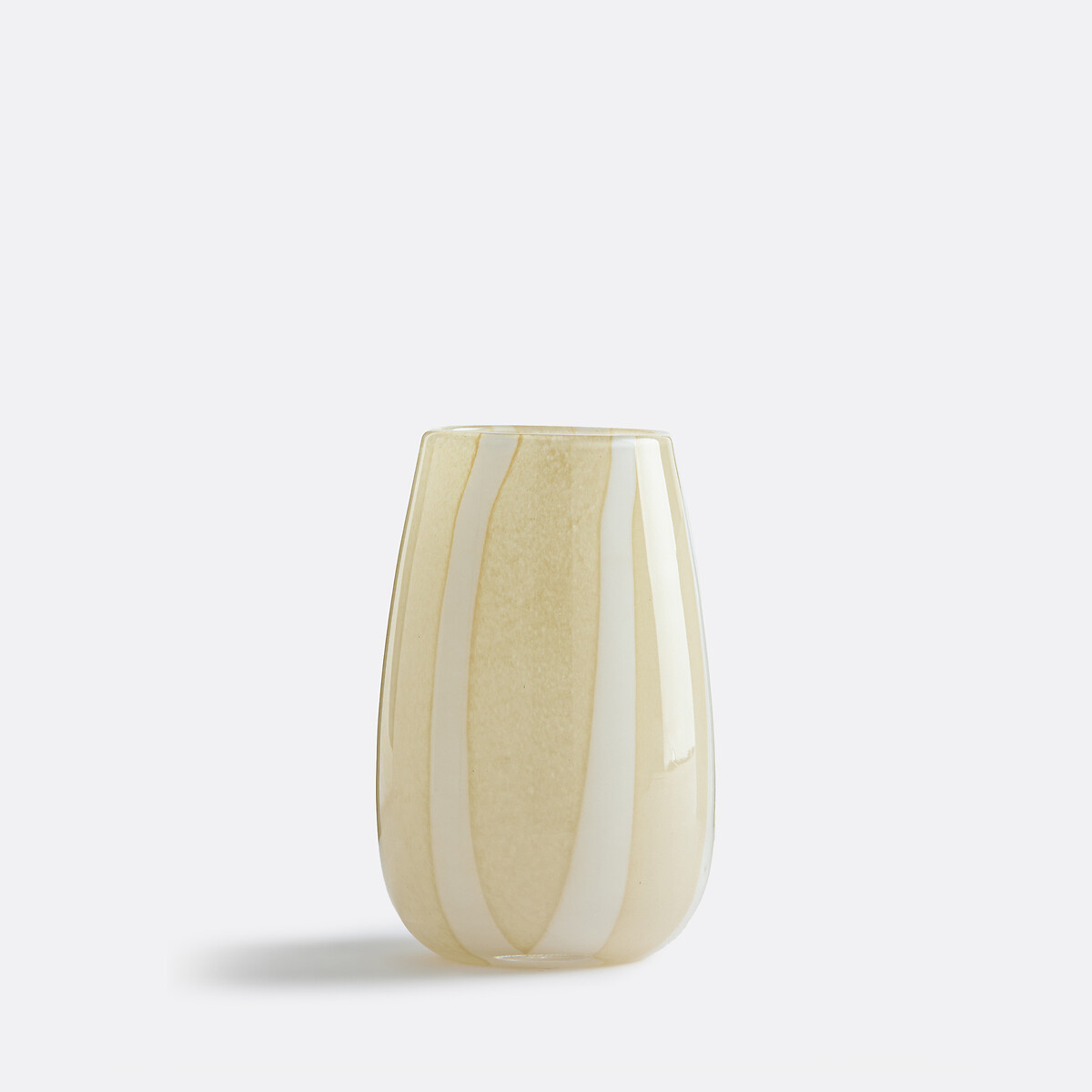 Malco Glass Vase with Stripes yellow, LA REDOUTE INTERIEURS
