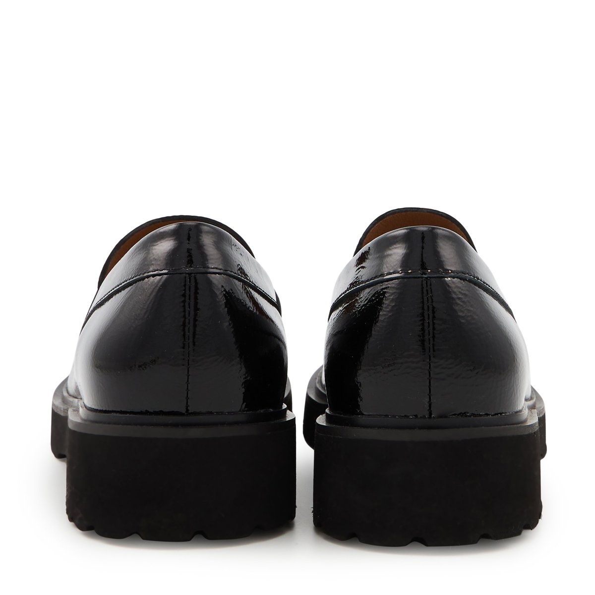 Mocassins Norma Cuir Brillant noir, BONS BAISERS