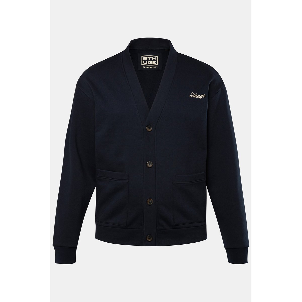Veste en molleton marine foncé, STHUGE