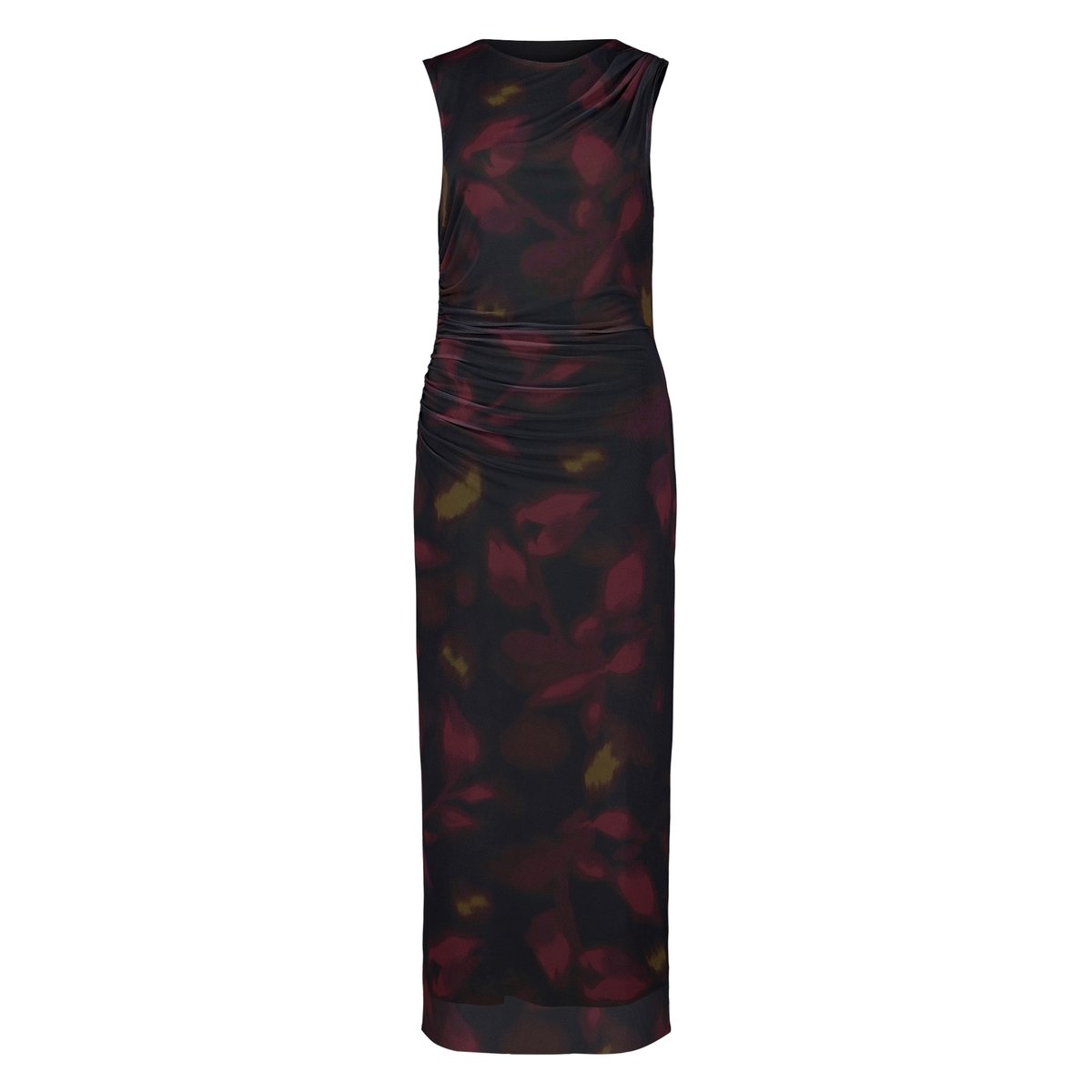Robe en mesh à imprimé black/dark red, ZERO