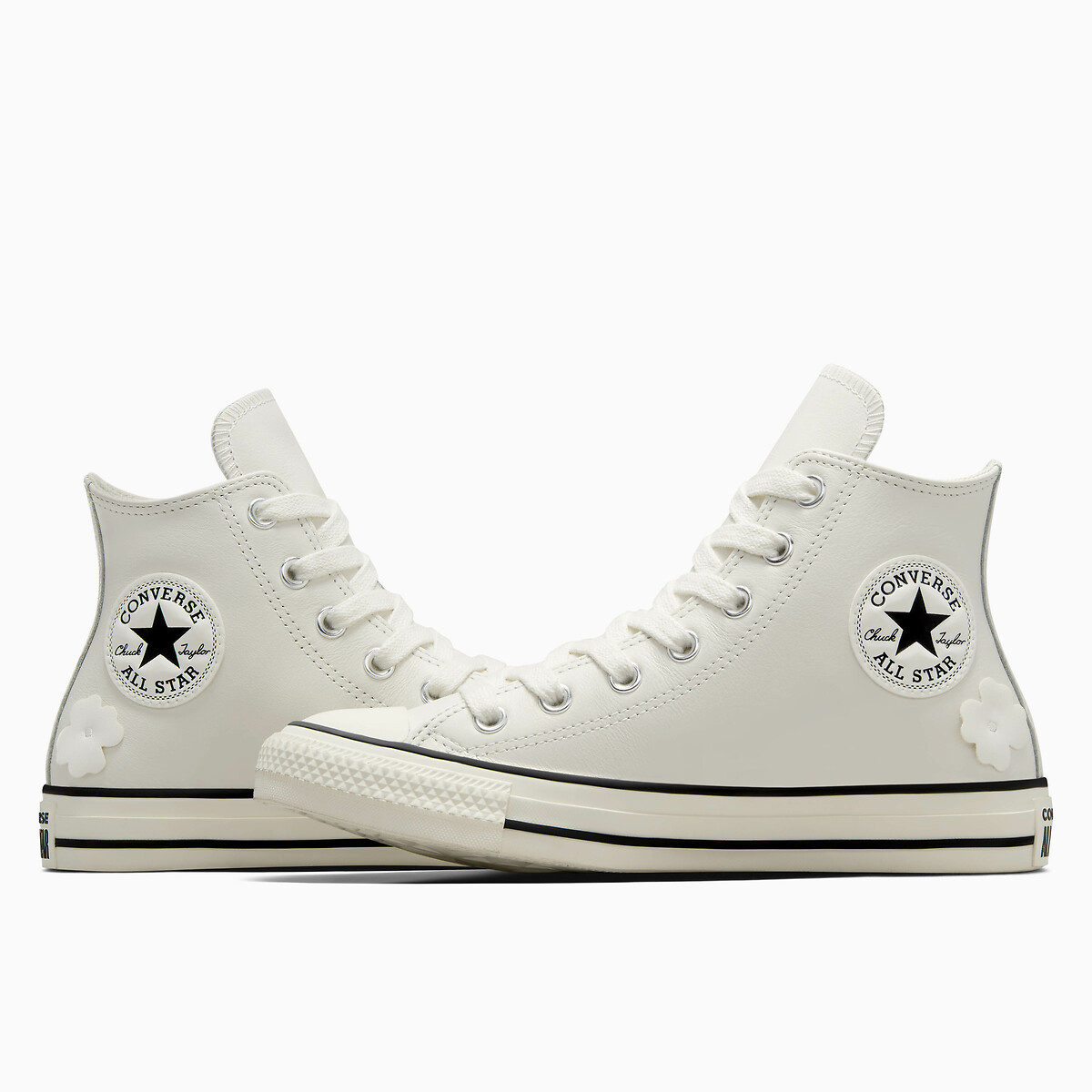 All Star Hi Metallic Ballet Trainers in Leather ecru , CONVERSE